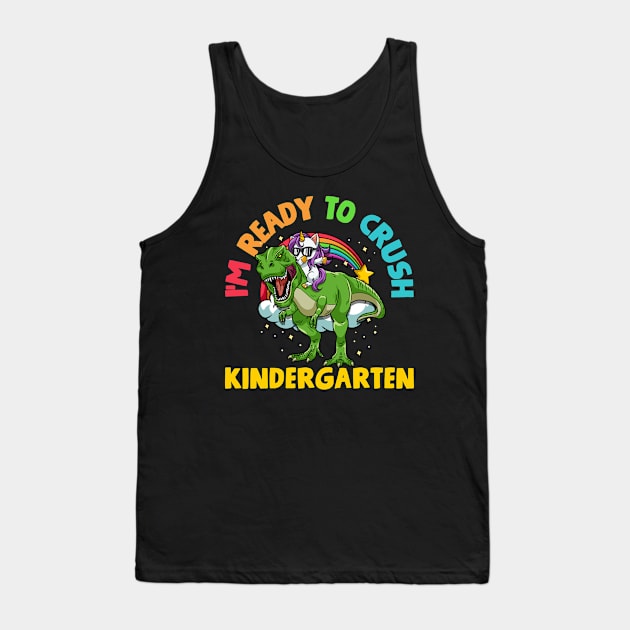 Kindergarten Back to School T Rex Tank Top by KAWAIITEE